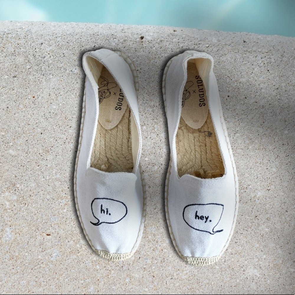 Soludos "Hi" "Hey" white espadrilles